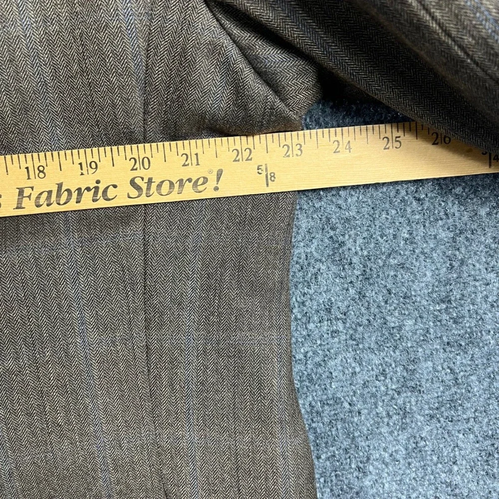 Ralph Lauren Sport Coat Mens 44S Brown Herringbone Windowpane 100% Wool Blazer